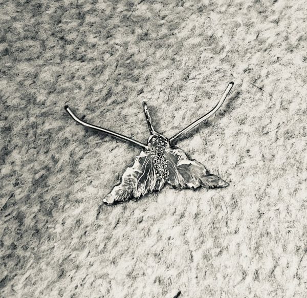 Silver Moth Pendant